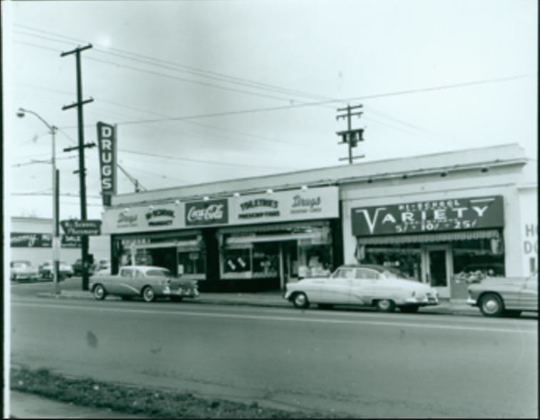 High School Pharmacy in Downtown Vancouver on Main and Fourth Plain Fourth Plain Boulevard, 1956