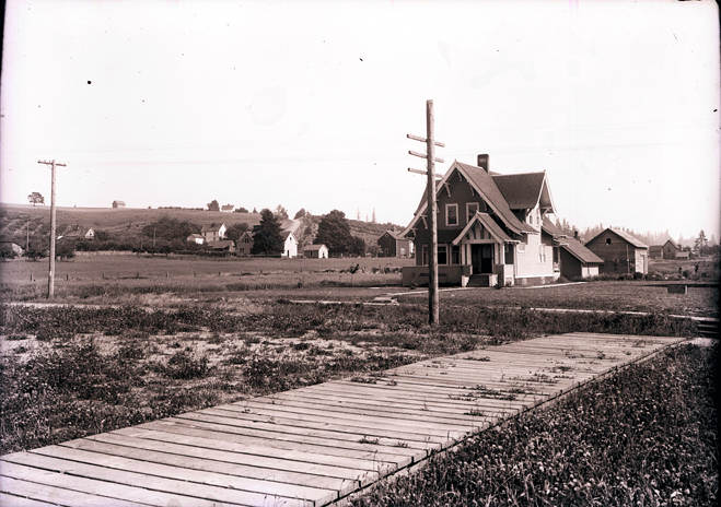 House with Wooden Sidewalks in Vancouver, 1900s