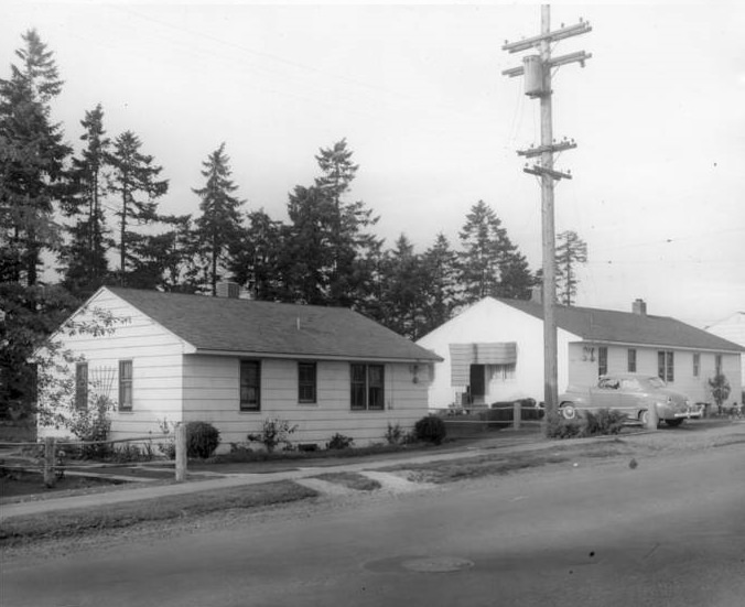 Housing in the area of McLoughlin Heights, Vancouver, 1950s