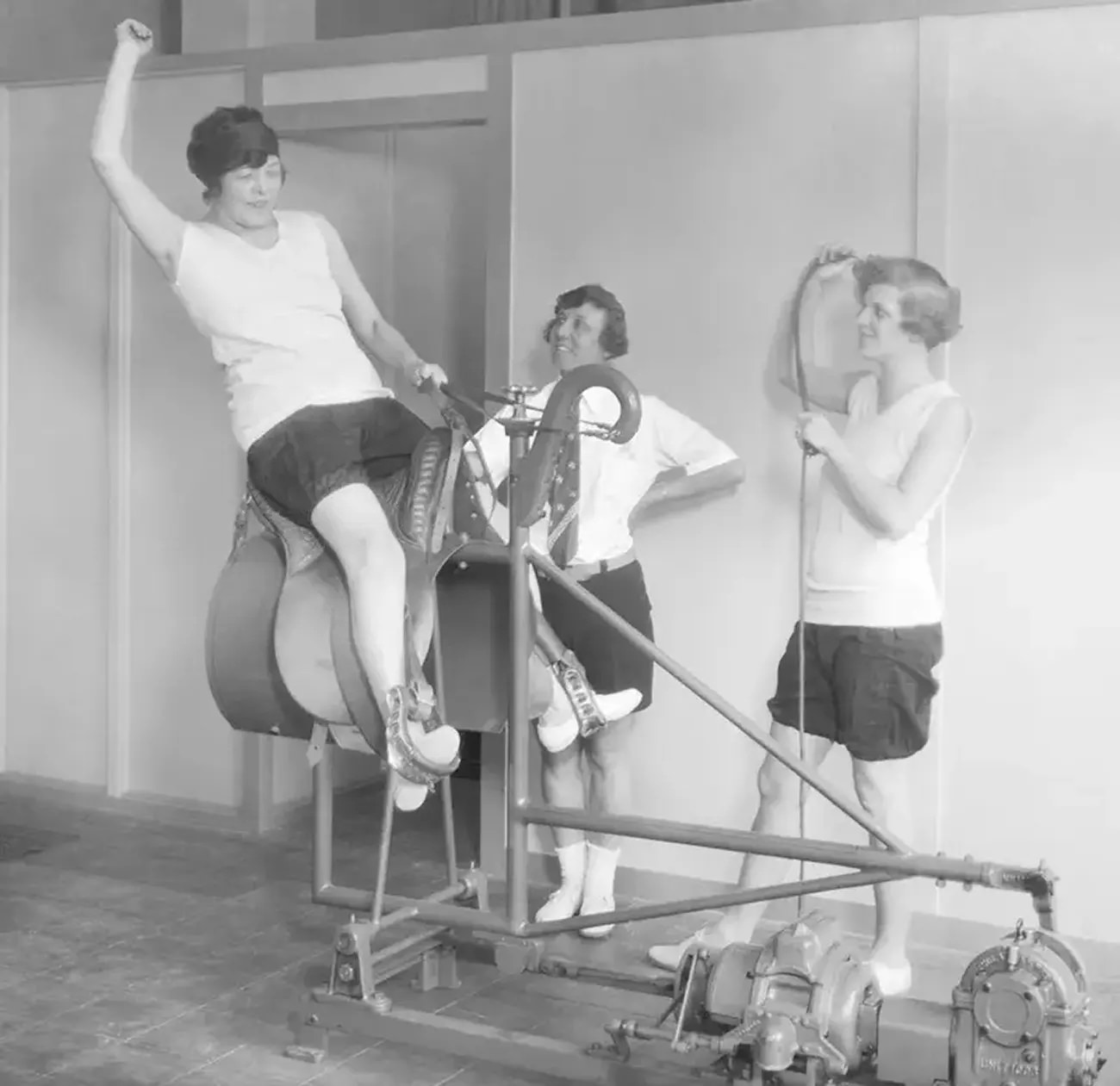 Mechanical bull in 1928.