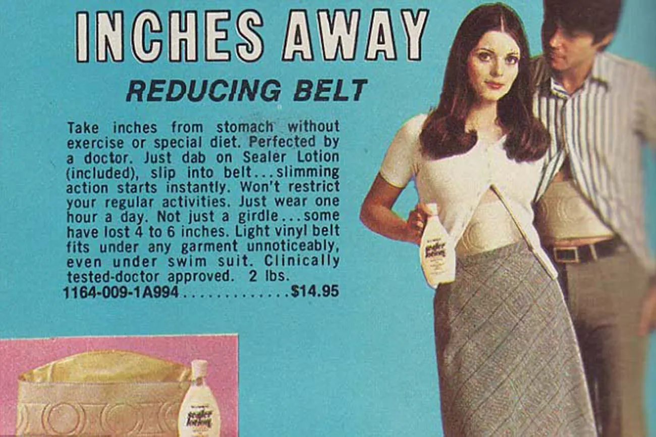 The Reducing Belt, advertised to only wear for an hour a day and to lose 4-6 inches.