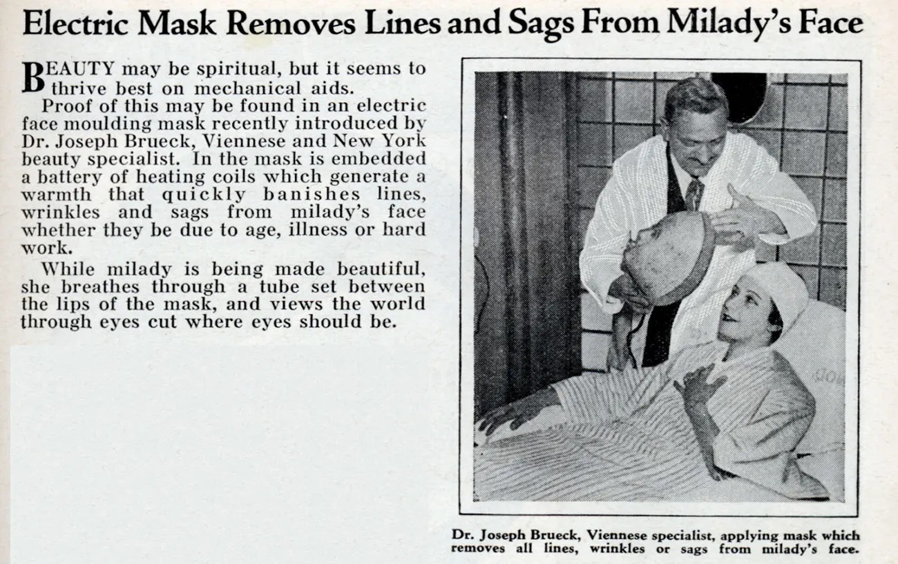 Electric Mask to rejuvenate the face.