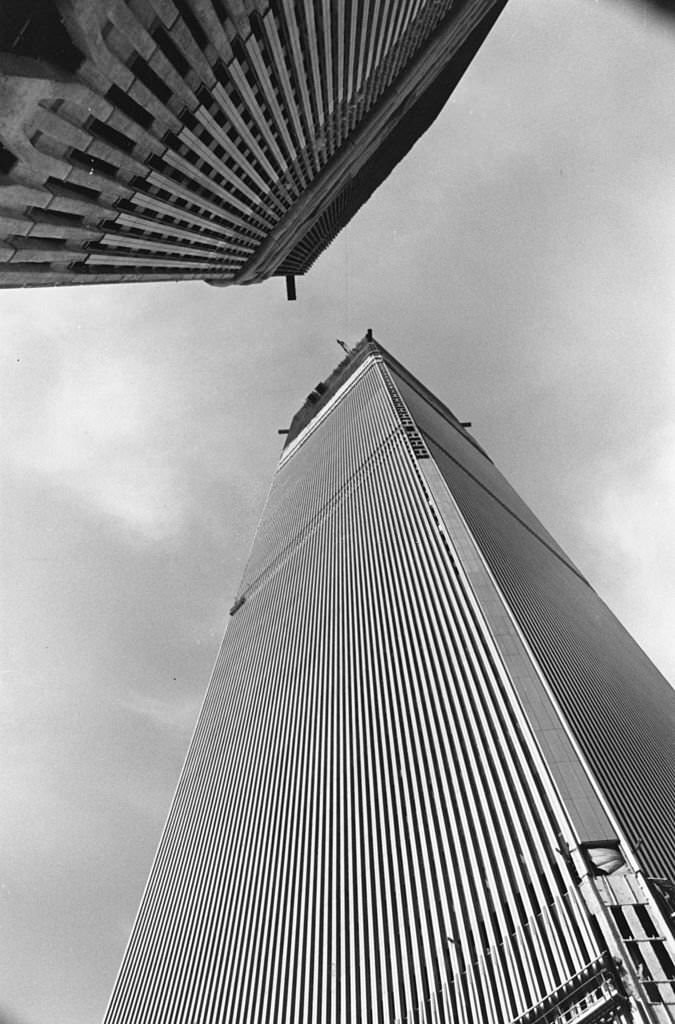 World Trade Centre, New York under construction, 1971.