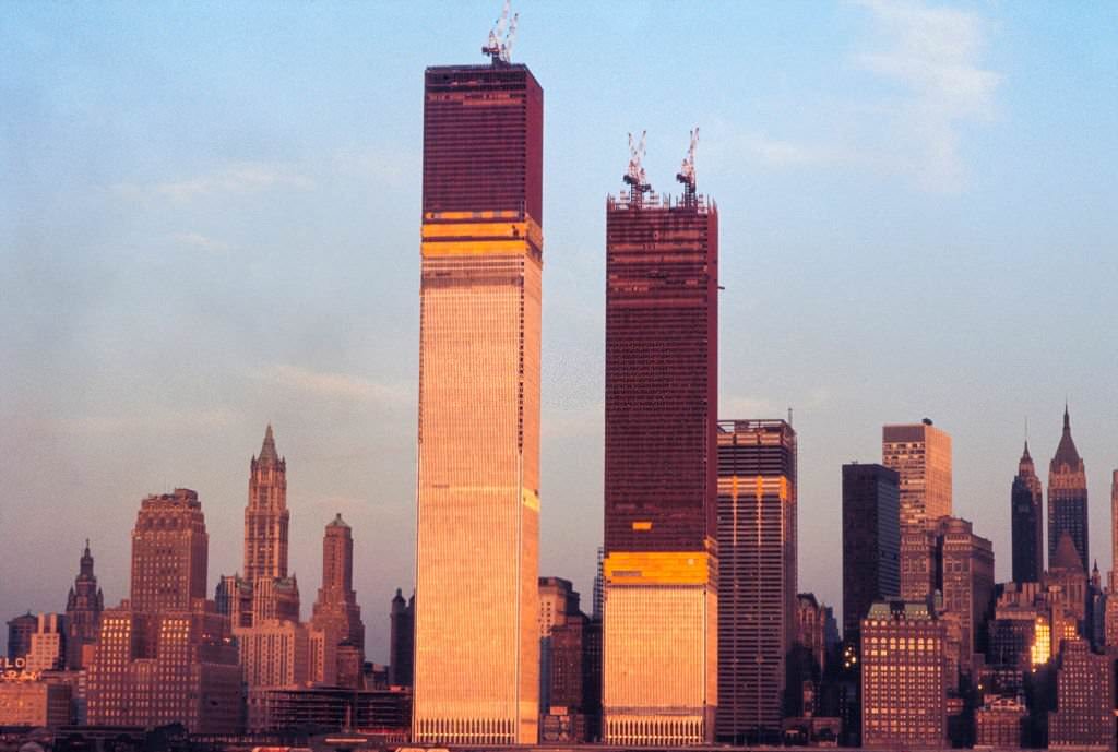 World Trade Center under Construction, New York City, 1970