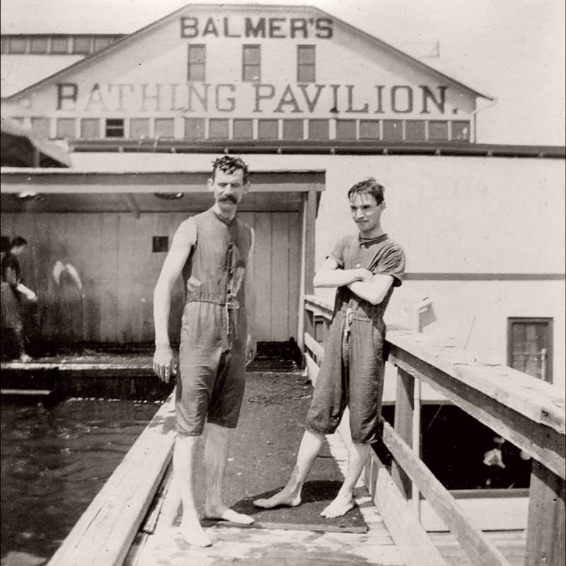 Balmer's Bathing Pavilion on Coney Island, New York, 1900