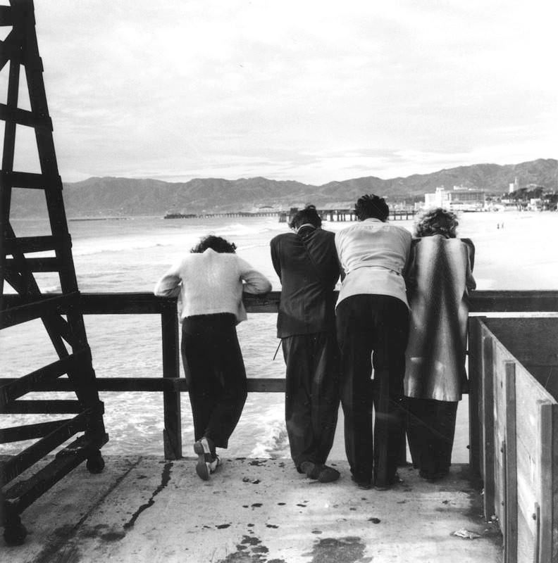 People on Santa Monica’s Ocean Park pier.