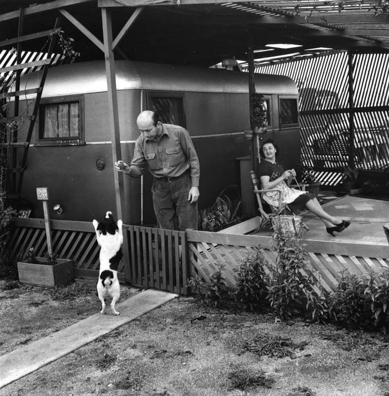 Residents at Olympic Trailer Court. A booming defense industry fueled fierce demand for temporary housing.