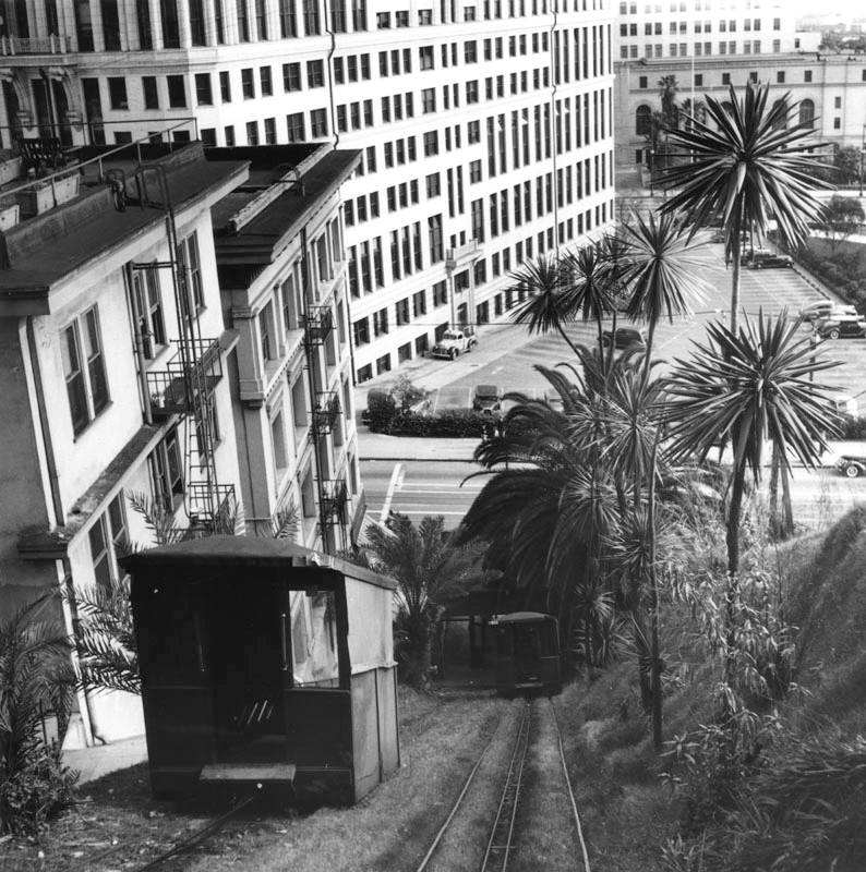 The Court Flight railway took passengers up and down a steep incline in downtown Los Angeles.