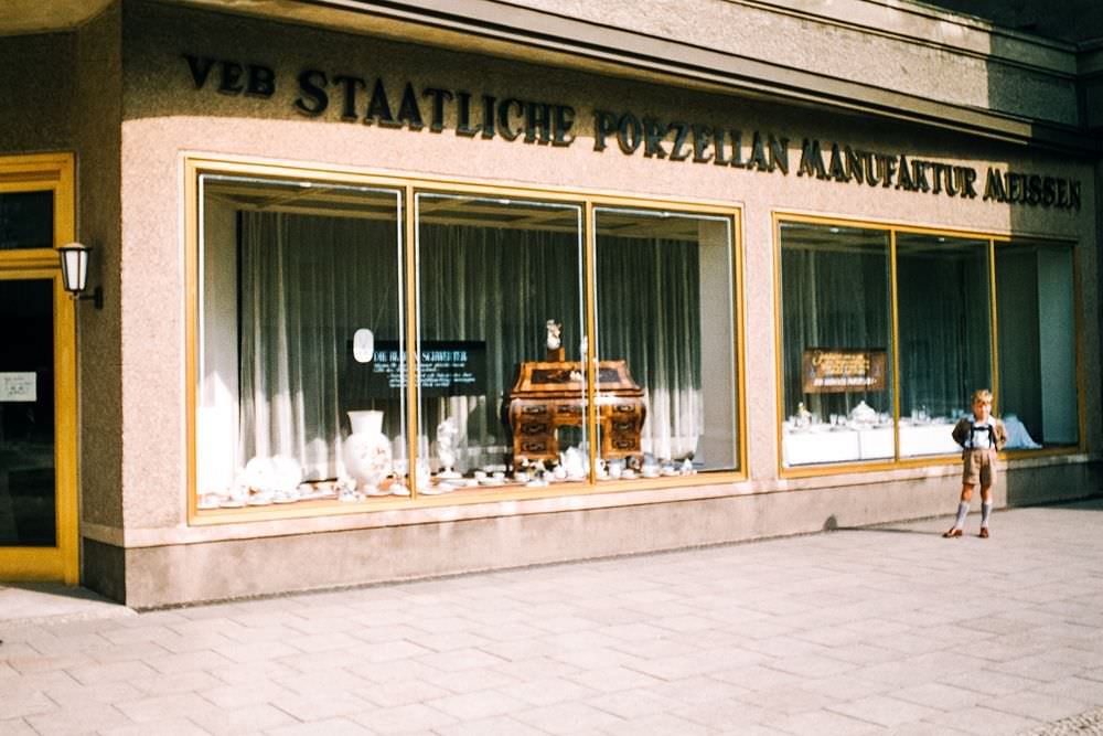 A shop in Berlin - probably in the East (VEB stands for 'Volkseigener Betrieb' or 'People's Enterprise').