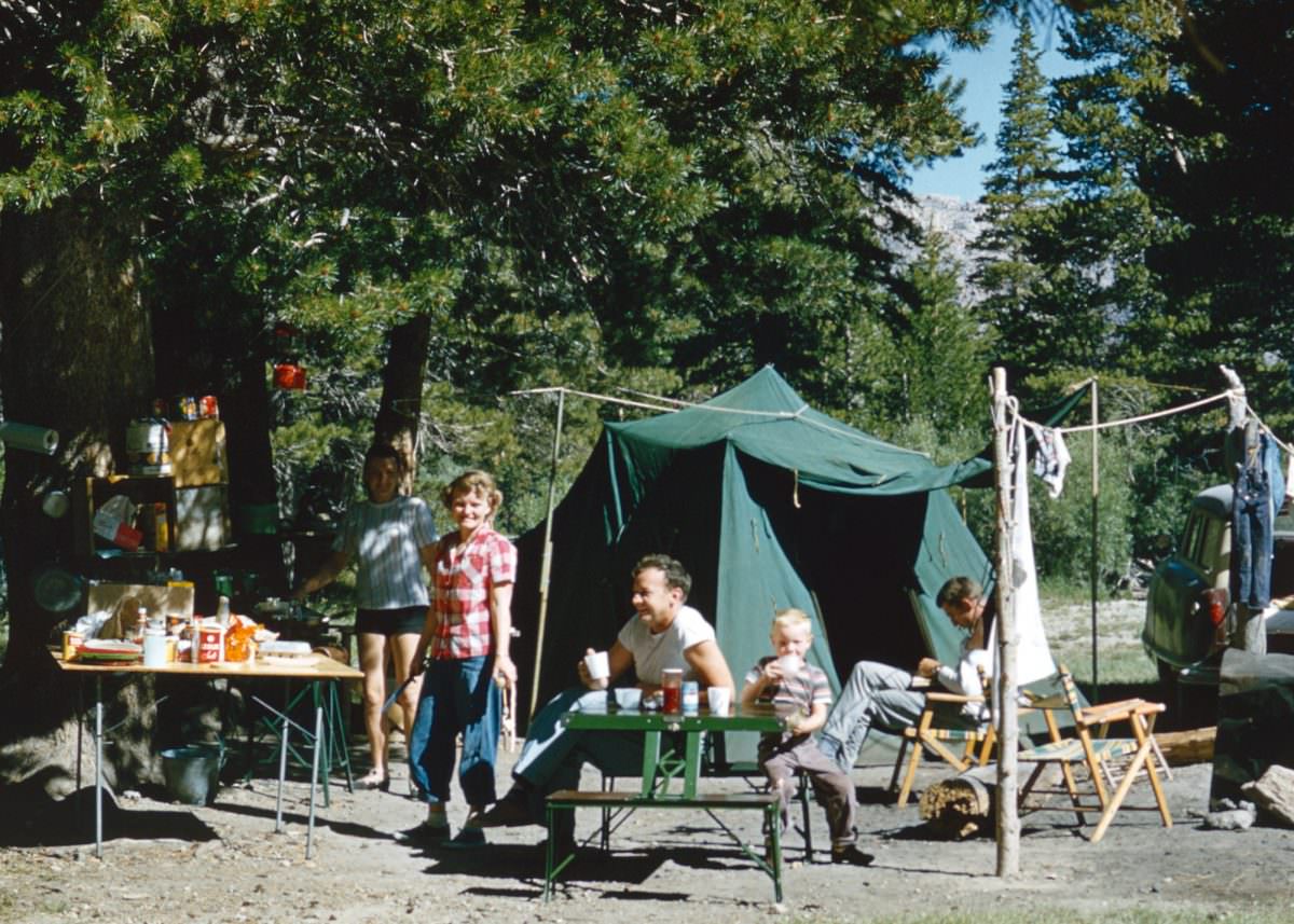 Camping in Yosemite in 1955.