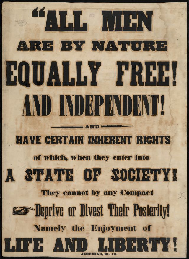 All men are by nature equally free! And independent!
