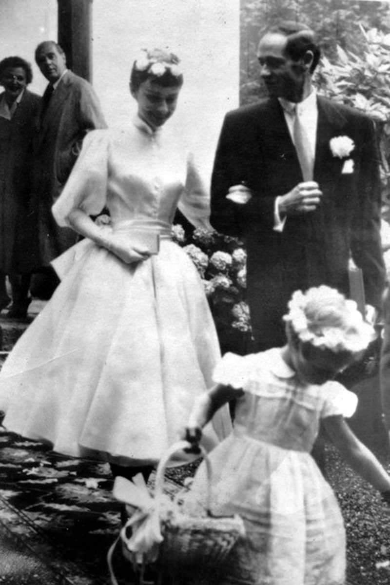 Audrey Hepburn and Mel Ferrer on Their Wedding Day and Honeymoon in Bürgenstock, Switzerland, 1954