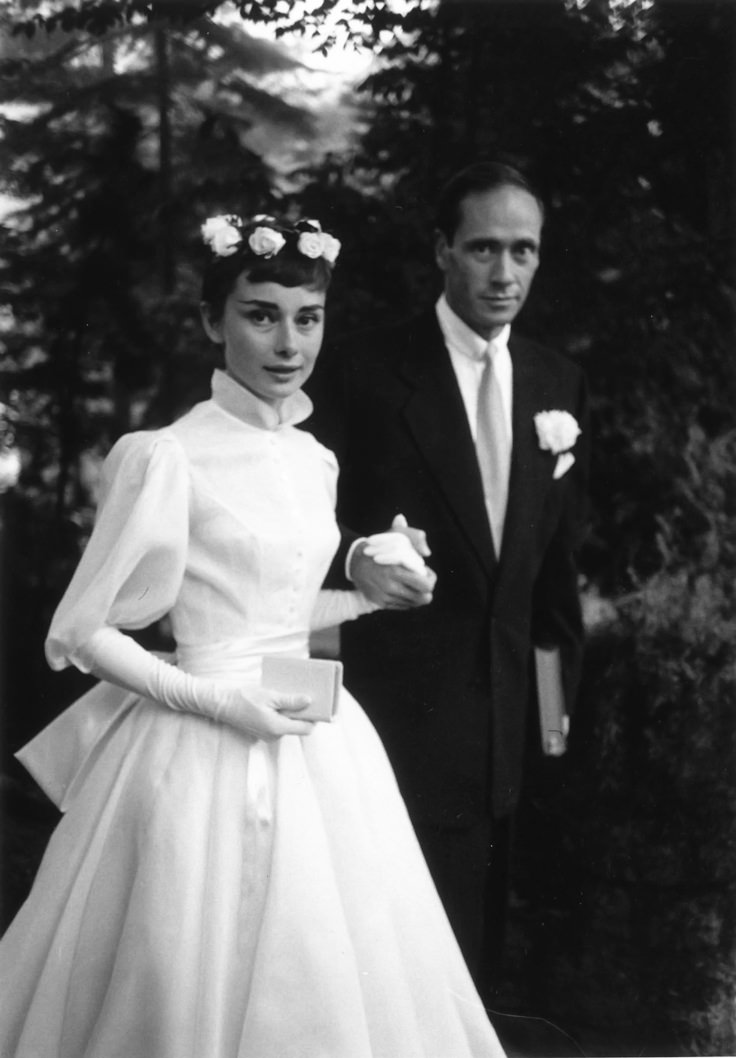 Audrey Hepburn and Mel Ferrer on Their Wedding Day and Honeymoon in Bürgenstock, Switzerland, 1954