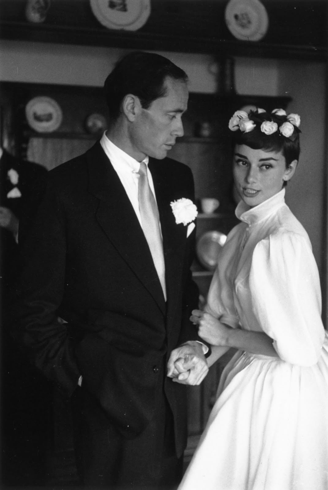 Audrey Hepburn and Mel Ferrer on Their Wedding Day and Honeymoon in Bürgenstock, Switzerland, 1954