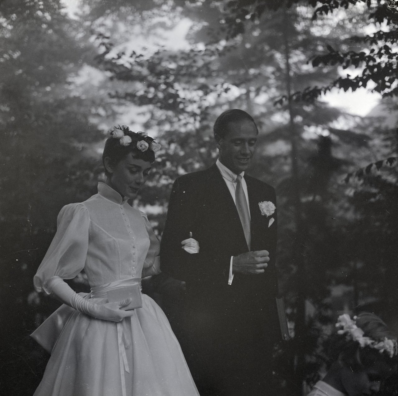 Audrey Hepburn and Mel Ferrer on Their Wedding Day and Honeymoon in Bürgenstock, Switzerland, 1954