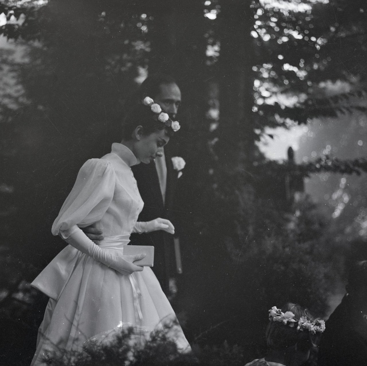 Audrey Hepburn and Mel Ferrer on Their Wedding Day and Honeymoon in Bürgenstock, Switzerland, 1954