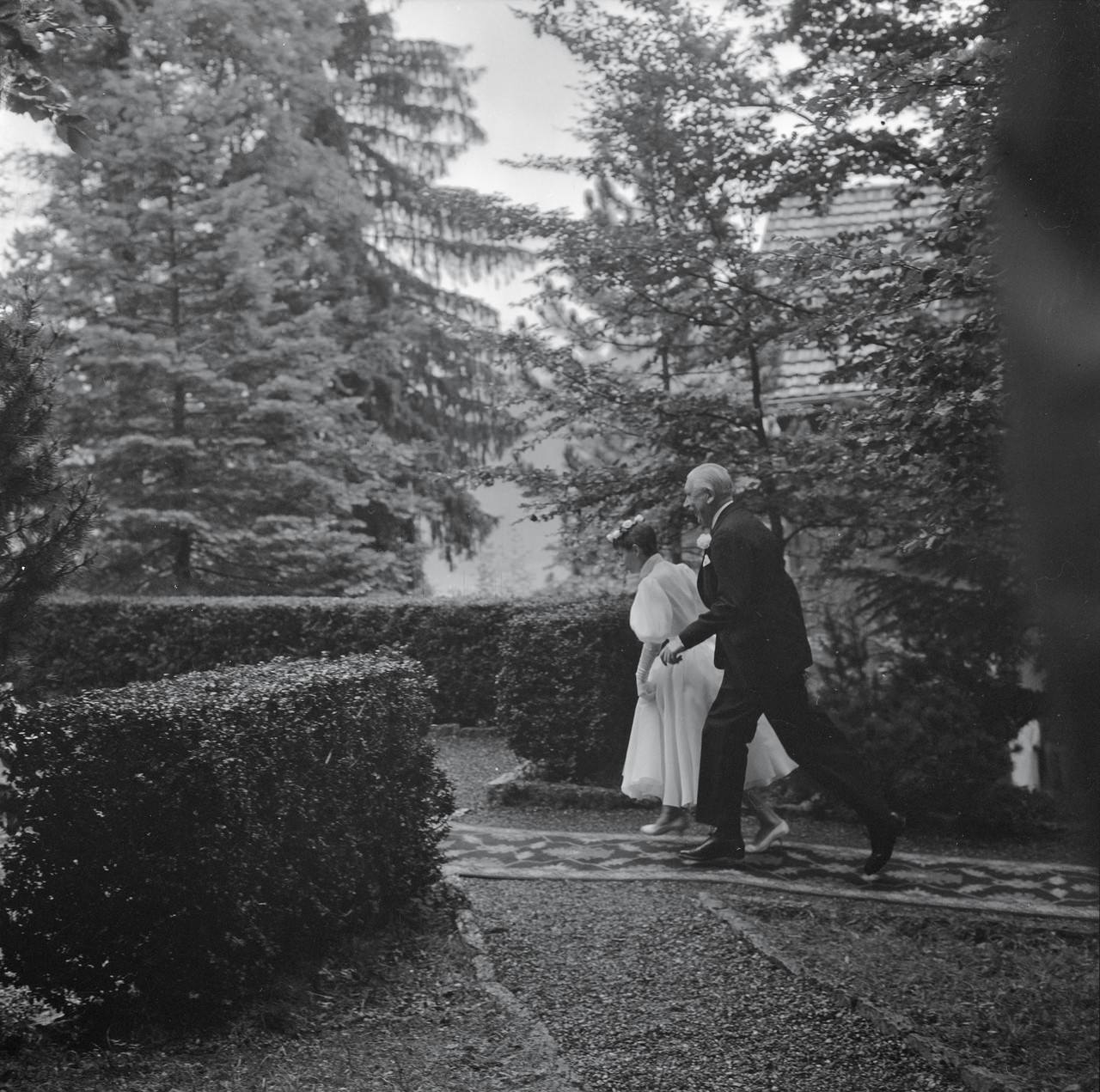 Audrey Hepburn and Mel Ferrer on Their Wedding Day and Honeymoon in Bürgenstock, Switzerland, 1954