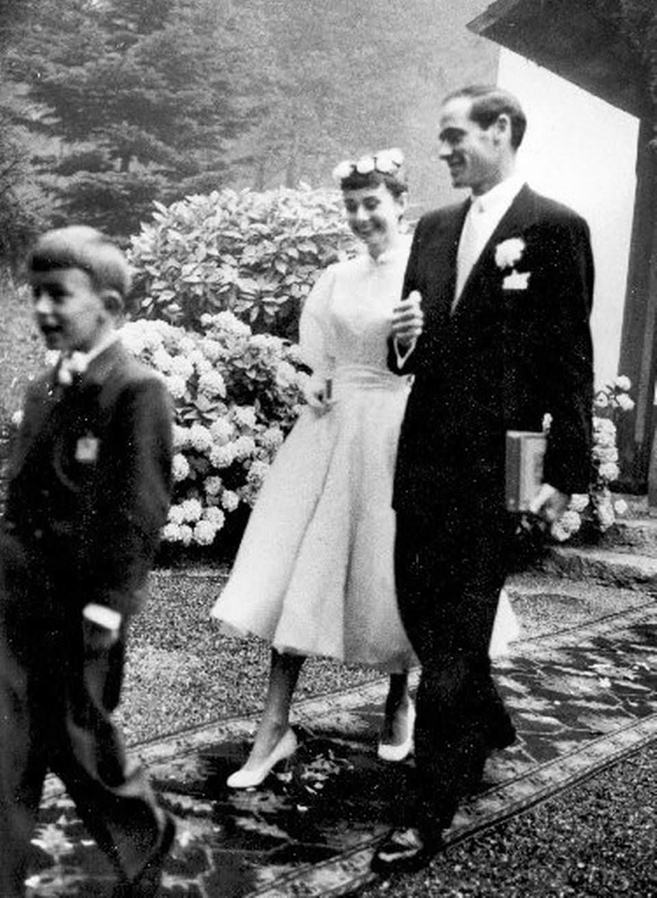 Audrey Hepburn and Mel Ferrer on Their Wedding Day and Honeymoon in Bürgenstock, Switzerland, 1954