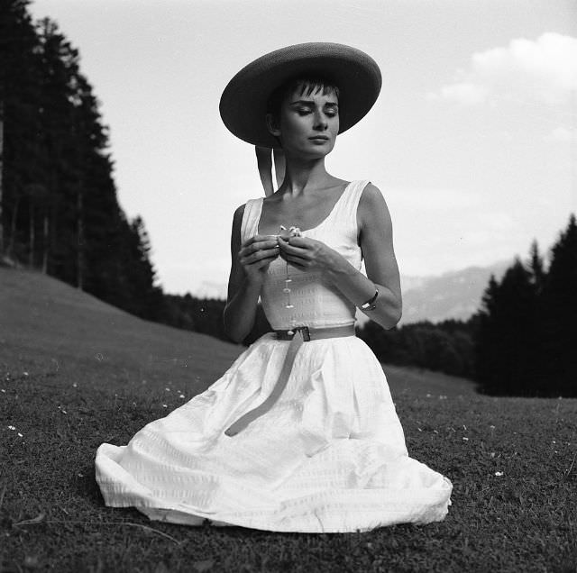 Fabulous Photos of Audrey Hepburn in Bürgenstock, Switzerland in 1954