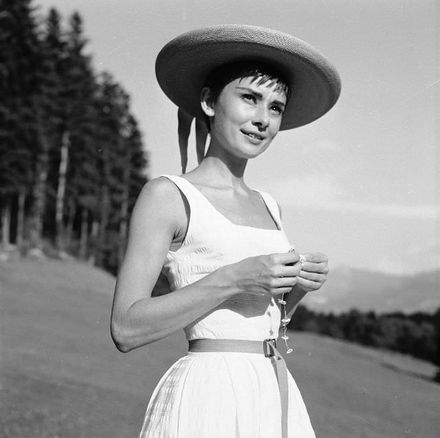 Fabulous Photos of Audrey Hepburn in Bürgenstock, Switzerland in 1954