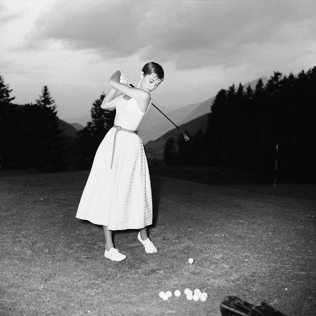 Fabulous Photos of Audrey Hepburn in Bürgenstock, Switzerland in 1954