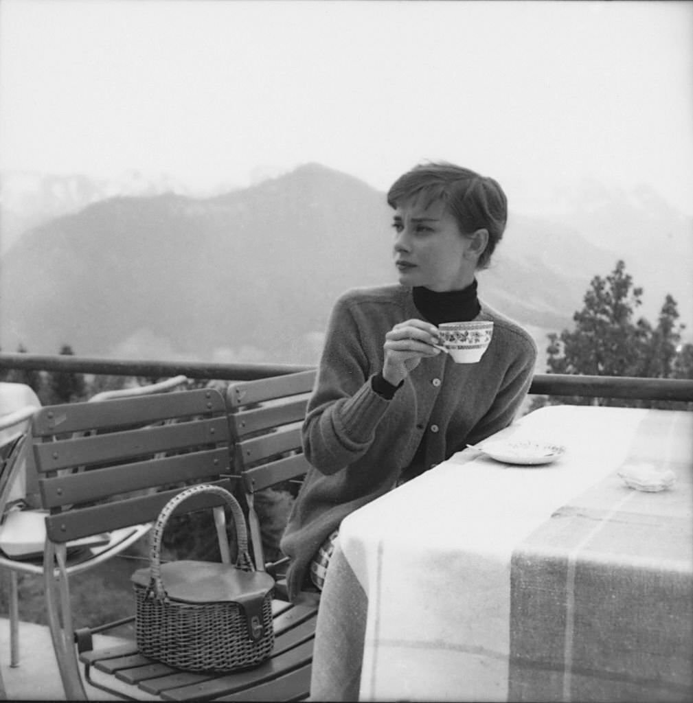 Fabulous Photos of Audrey Hepburn in Bürgenstock, Switzerland in 1954