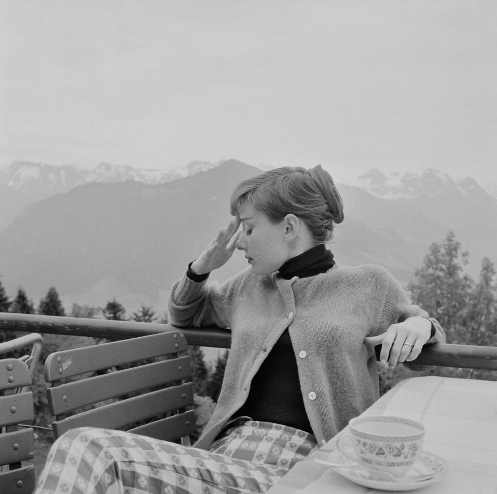 Fabulous Photos of Audrey Hepburn in Bürgenstock, Switzerland in 1954