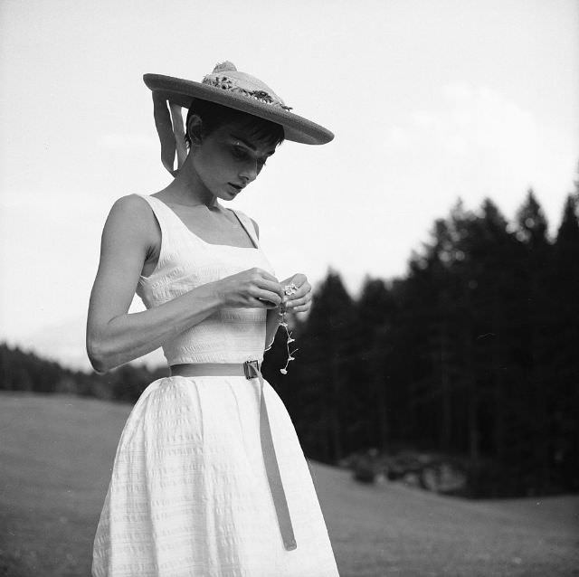 Fabulous Photos of Audrey Hepburn in Bürgenstock, Switzerland in 1954