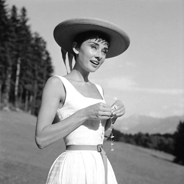 Fabulous Photos of Audrey Hepburn in Bürgenstock, Switzerland in 1954