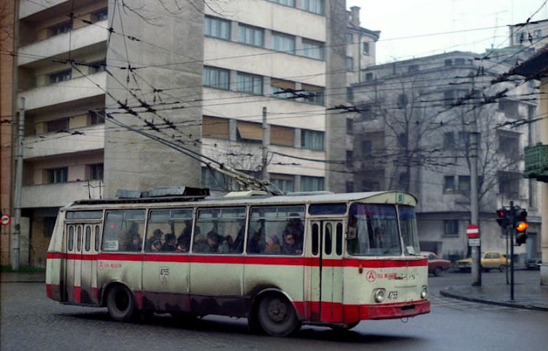 Bucharest street scenes, 1979