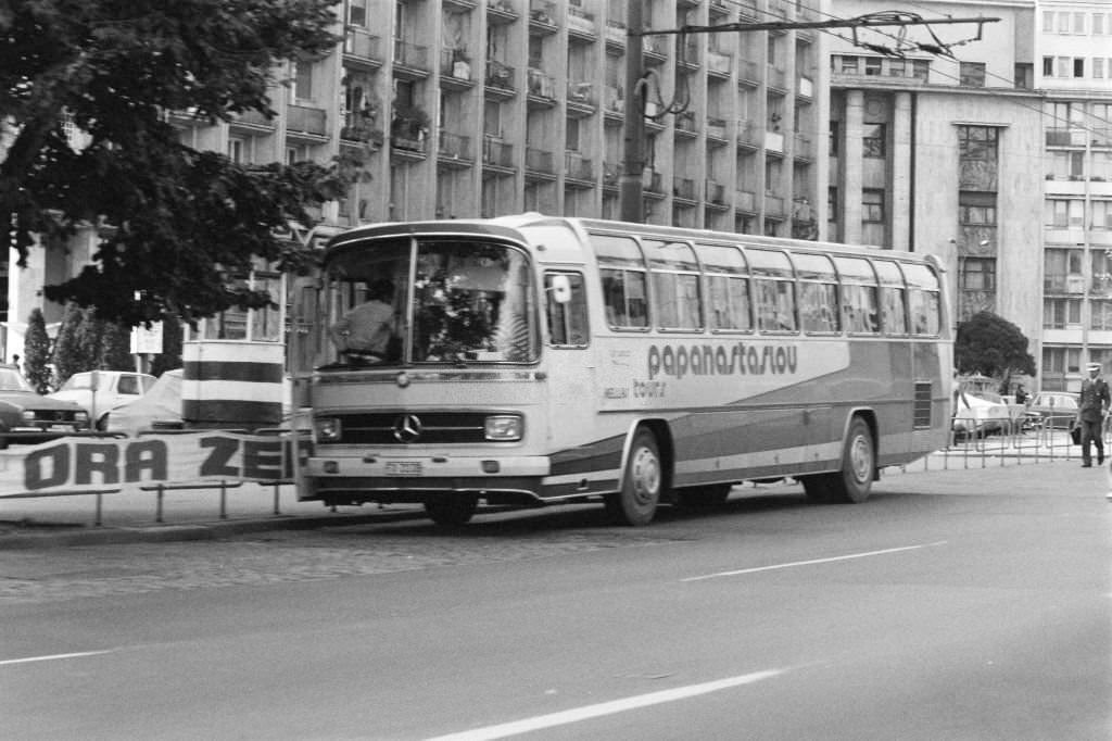 A bus in Bucharest, 1979
