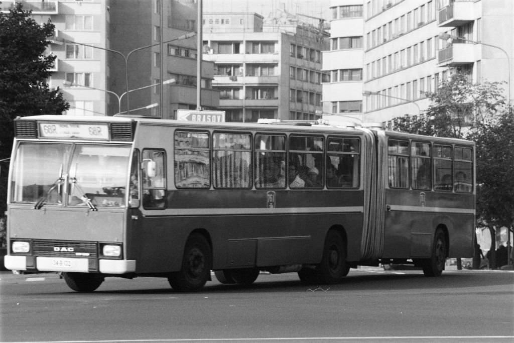 A bus in Bucharest, 1979