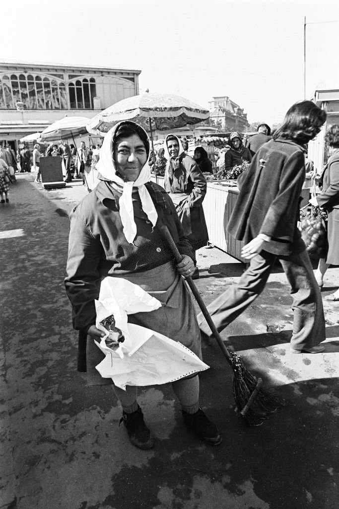 A market in Bucharest, 1979.