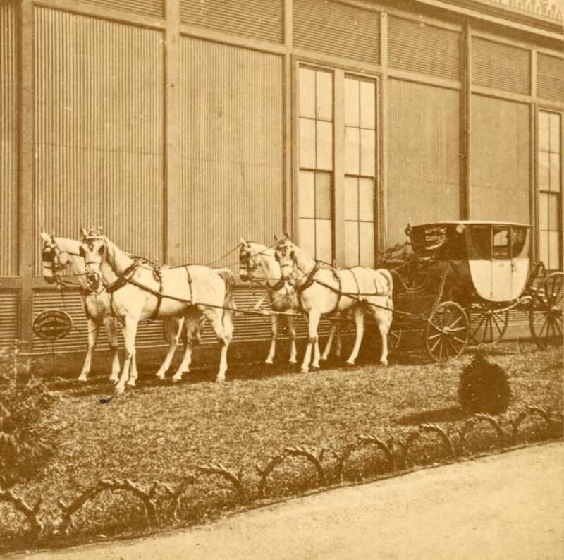 George Washington's carriage, Centennial International Exhibition, Philadelphia, Pennsylvania, 1876