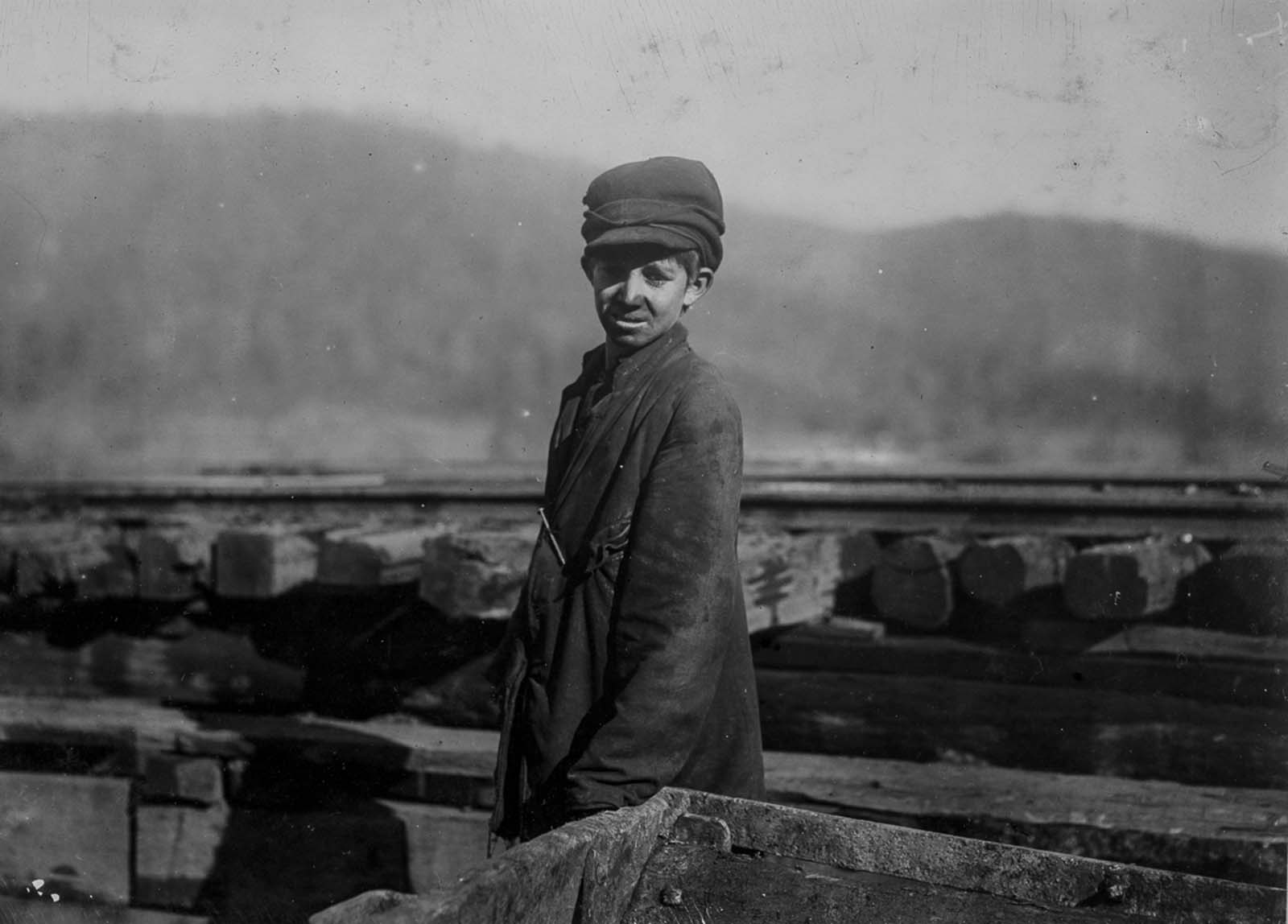 Harley Bruce, a worker at Indian Mountain Mine in Tennessee, 1910