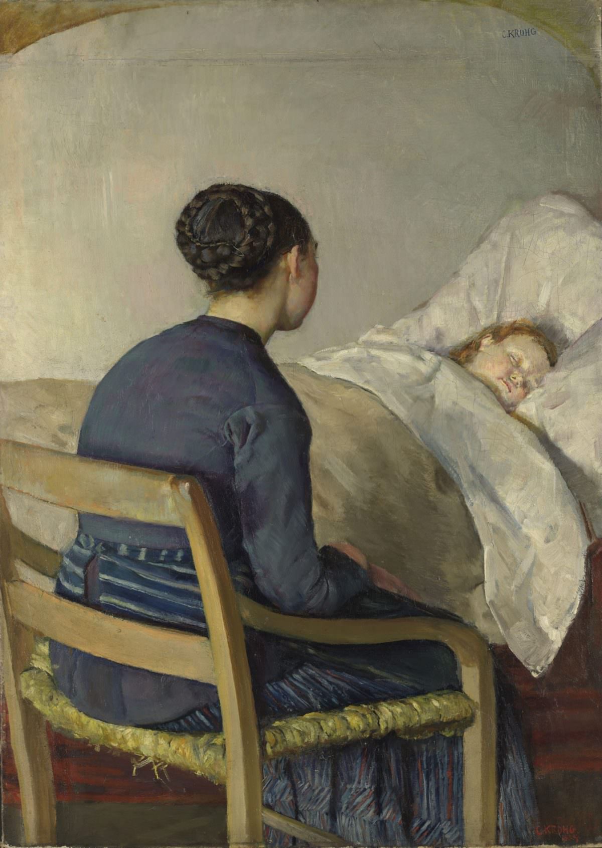 Mother at her Child’s Bed, 1884.