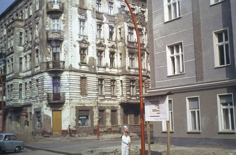 Flats Damaged and Repaired, East Berlin, 1969