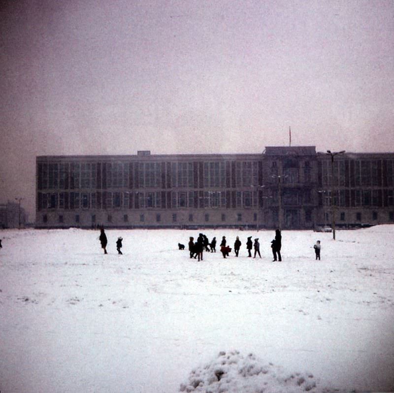 Marx-Engels Platz and the Council of State Building, East Berlin, February 1970