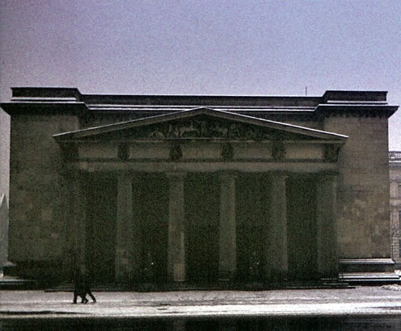 The Neue Wache memorial to "victims of fascism and militarism", East Berlin, February 1970