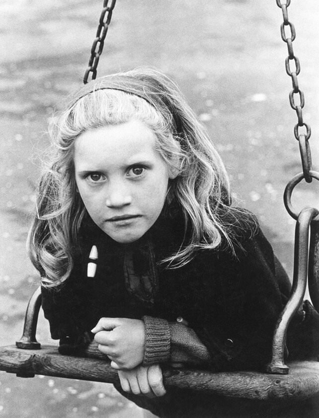 Girl on the swing, Edinburgh, 1965
