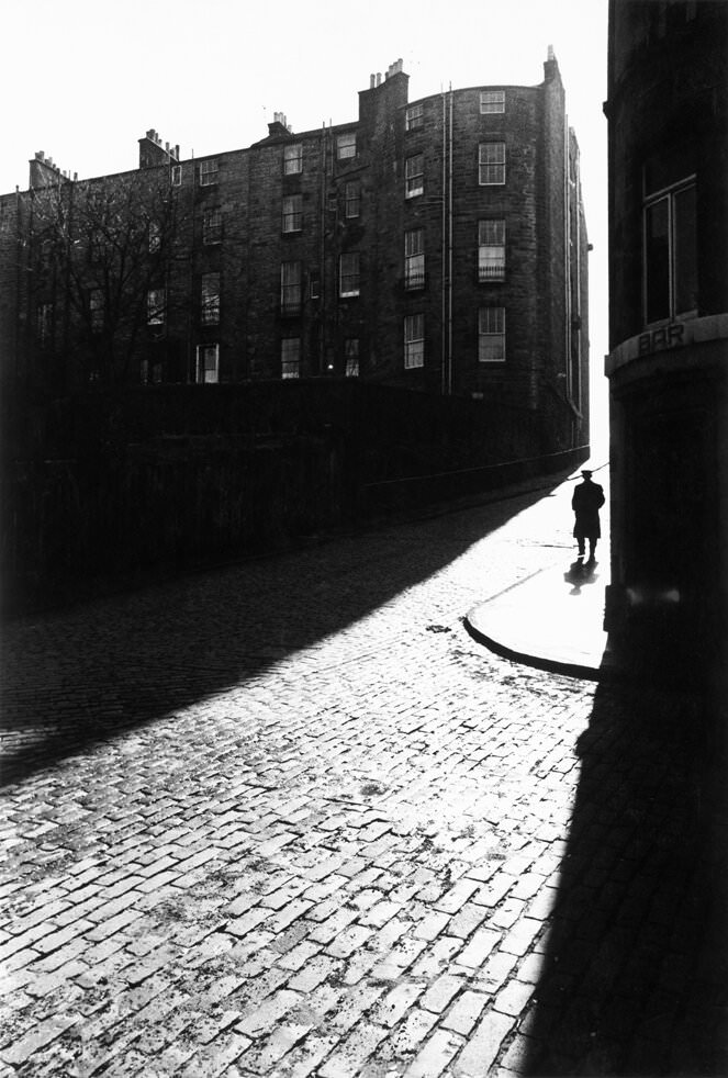 Man in shaft of Sunlight, Edinburgh, 1965
