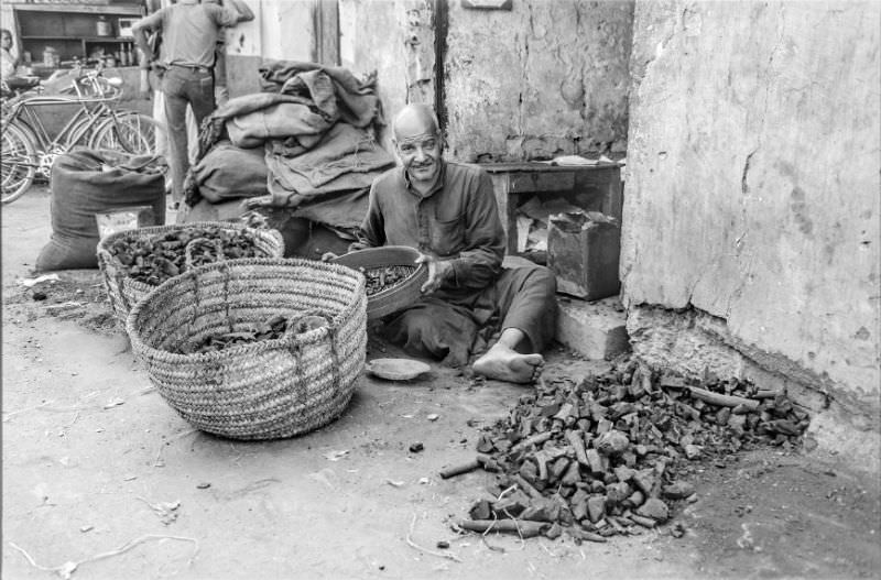 Charcoal merchant, Cairo, July 1981