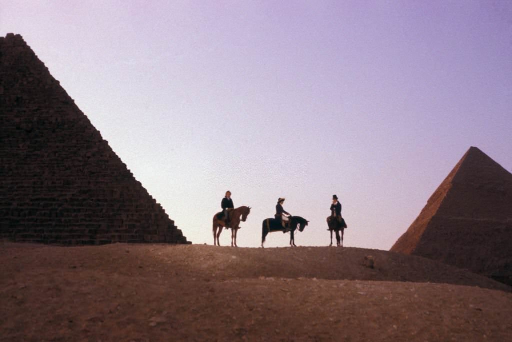 Filming of the film 'Adieu Bonaparte' in Egypt, 1984