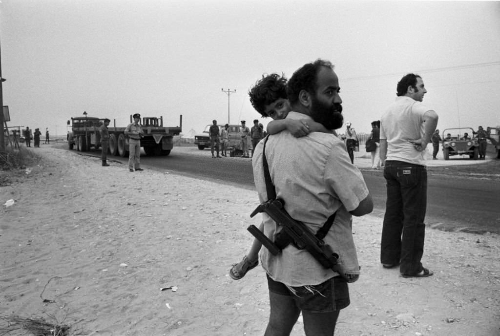 Evacuation and destruction of the Israeli settlement of Yamit following the application of the Israeli-Egyptian peace treaty, 1982