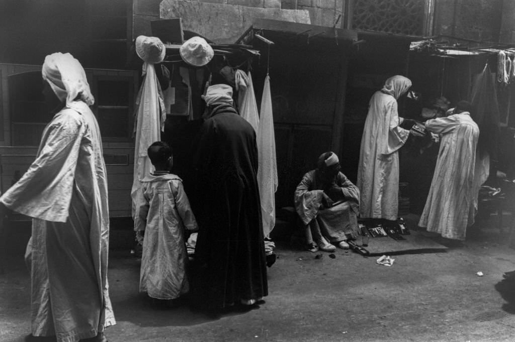 Merchants in a Cairo souk, 1980