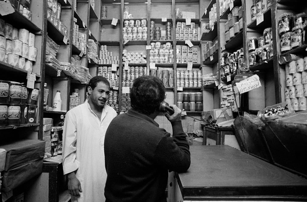 Shops in the Cairo souk, Egypt, 1986