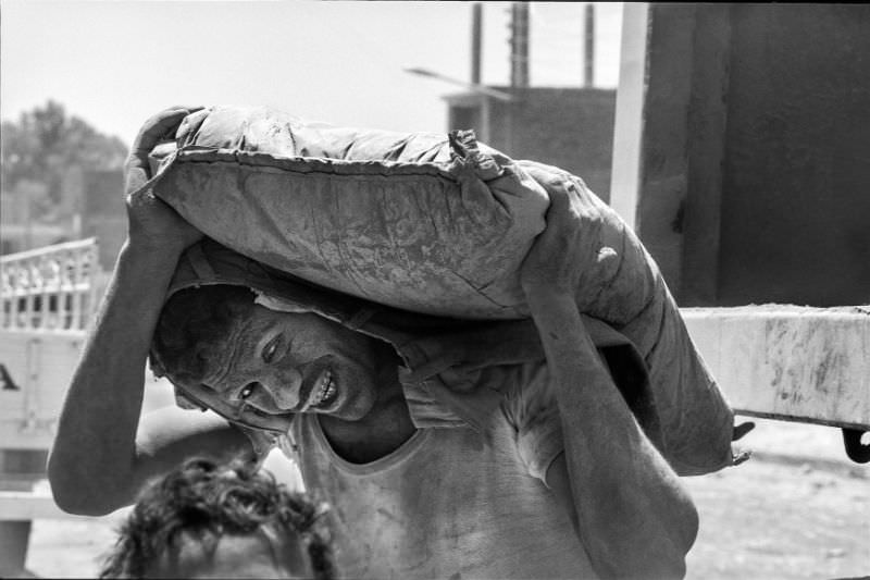 Carry that weight, Aswan, August 1981