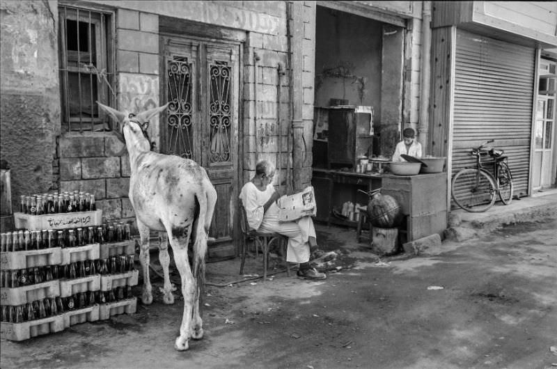 Soft drink merchant, Aswan, August 1981