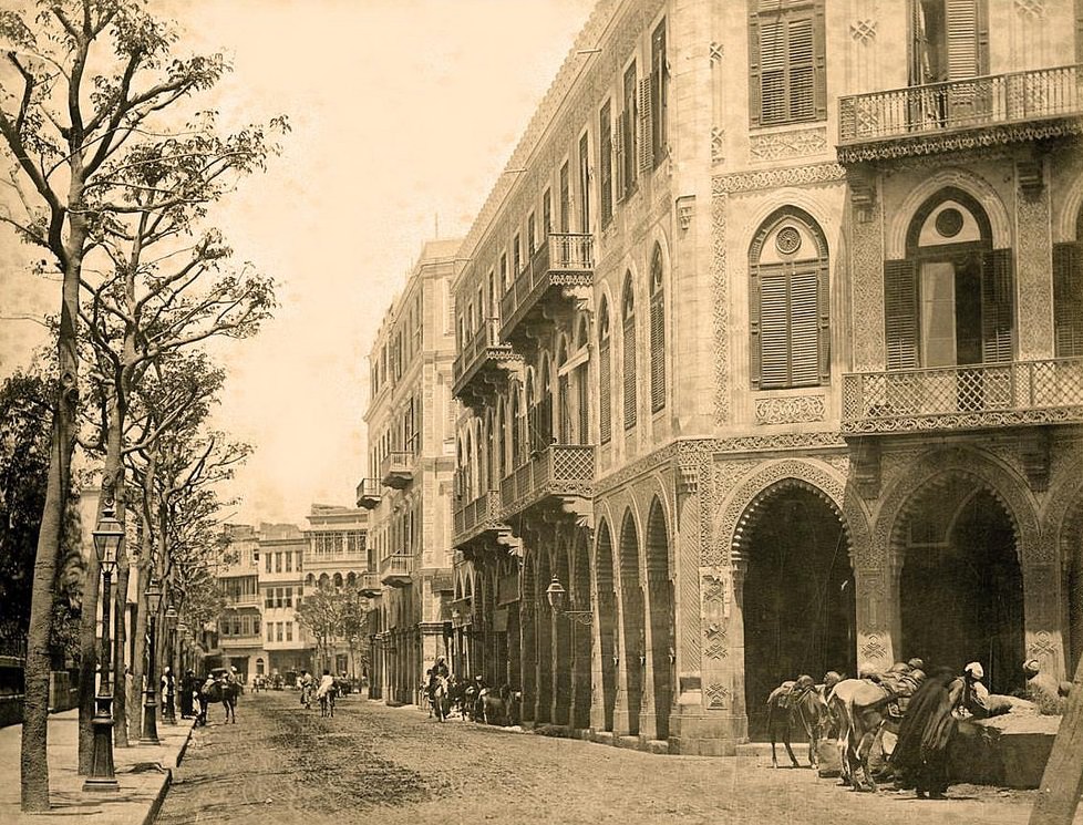 Downtown in Cairo, 1881