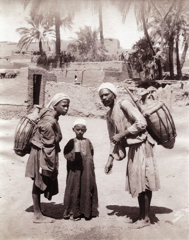 Water carriers, Cairo, 1864